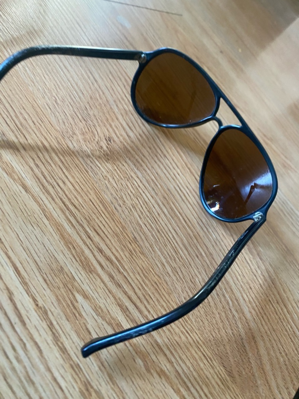 Three Black Aviator Sunglasses with Brown/Amber Lenses - Picture 12 of 16